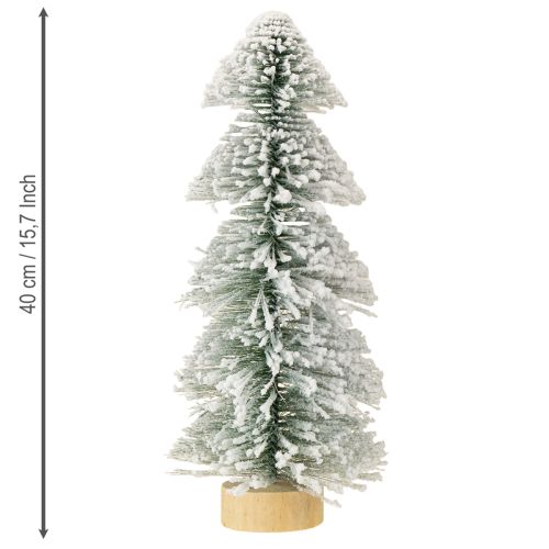 Prodotto Mini albero di Natale a LED abete natalizio innevato 40cm