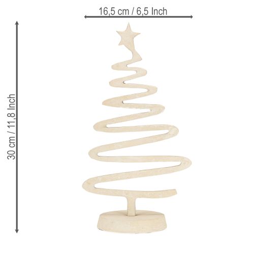 Prodotto Mini albero di Natale decorazione in metallo argilla ottica beige H30cm
