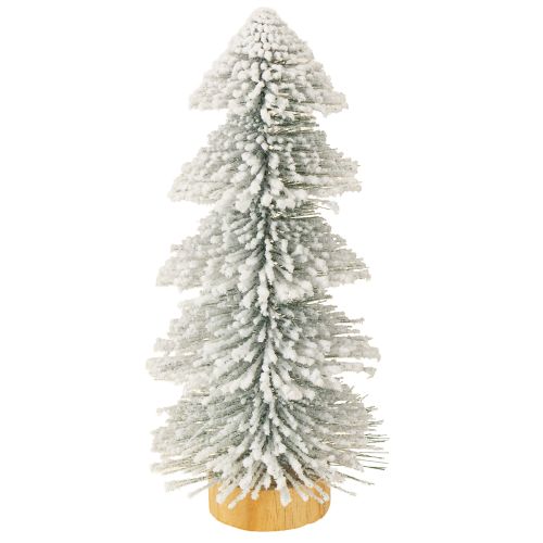 Mini albero di Natale illuminato a LED abete con neve 28cm