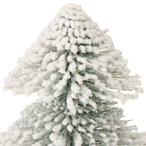 Floristik24 Mini albero di Natale illuminato a LED abete con neve 28cm
