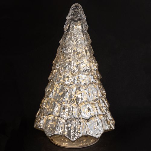 Prodotto Mini albero di Natale con illuminazione a LED argento oro 28cm