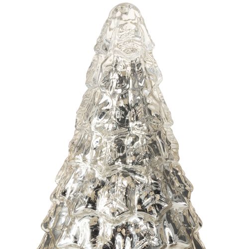 Prodotto Mini albero di Natale con illuminazione a LED argento oro 28cm
