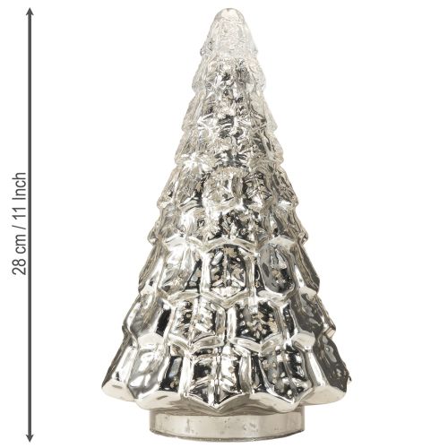 Prodotto Mini albero di Natale con illuminazione a LED argento oro 28cm