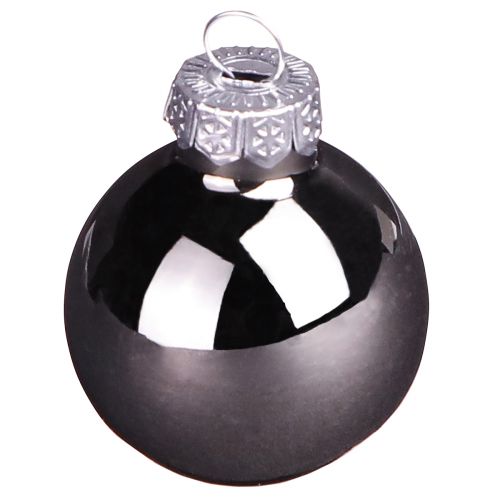 Prodotto Mini palline di Natale palline di vetro antracite Ø3cm 22 pz