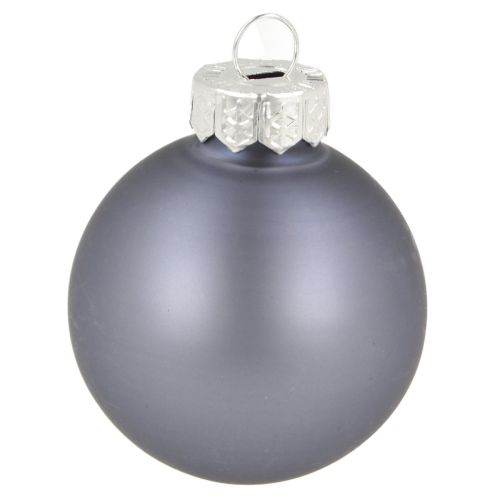 Prodotto Mini palline di Natale in vetro blu opaco metallizzato Ø4cm 24 pezzi