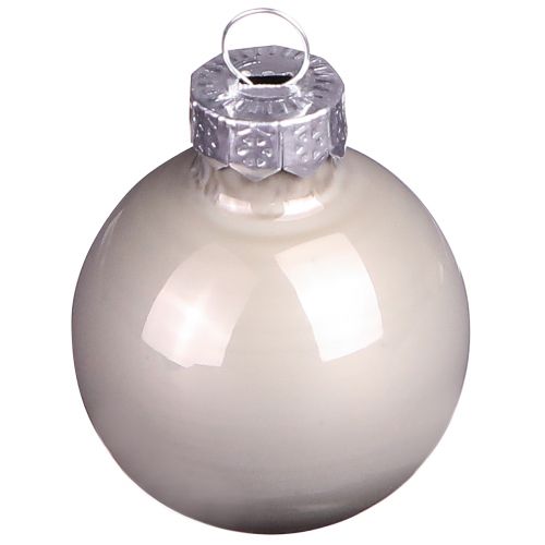 Mini palline di Natale vetro verde madreperla grigio Ø3cm 22 pz | Floristik24.it