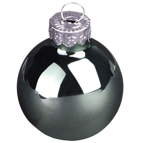 Mini palline di Natale vetro verde madreperla grigio Ø3cm 22 pz | Floristik24.it