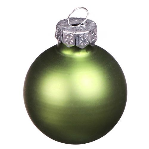 Prodotto Mini palline di Natale in vetro mix verde chiaro Ø3cm 22 pz