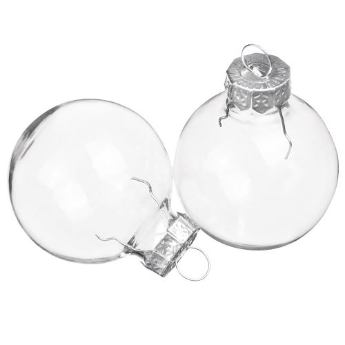 Prodotto Mini palline di Natale in vetro retro trasparente Ø3cm 22 pz