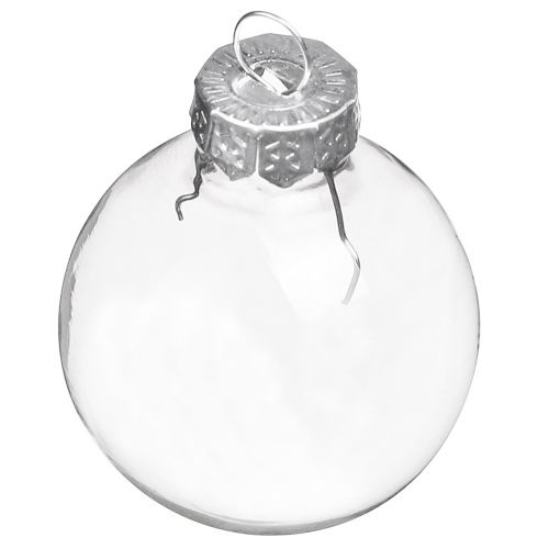 Prodotto Mini palline di Natale in vetro retro trasparente Ø3cm 22 pz