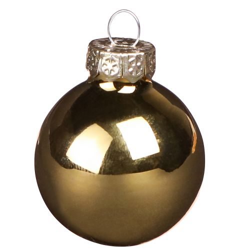 Prodotto Mini palline di Natale in vetro oro opaco lucido Ø3cm 22 pz