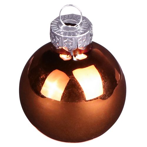 Prodotto Mini palline di Natale mix vetro marrone oro Ø3,5 cm 22 pz