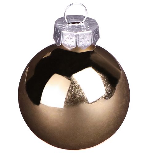 Prodotto Mini palline di Natale mix vetro marrone oro Ø3,5 cm 22 pz