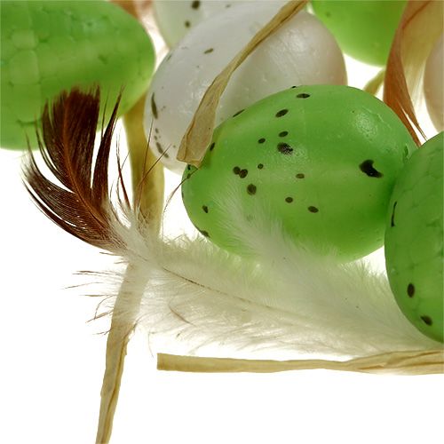 Floristik24 Mini uovo verde-bianco 2,5 cm 48 pz