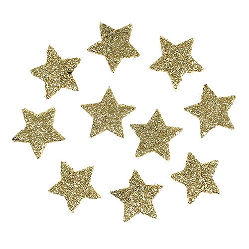 Floristik24 Mini stella glitter oro 2,5cm 96pz