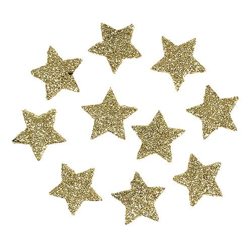 Floristik24 Mini stella glitterata oro 2,5 cm 96 pz