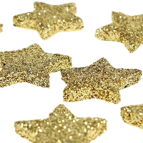 Prodotto Mini stella glitterata oro 2,5 cm 96 pz