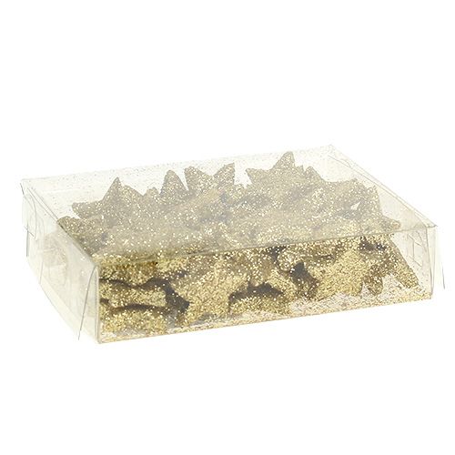 Prodotto Mini stella glitterata oro 2,5 cm 96 pz
