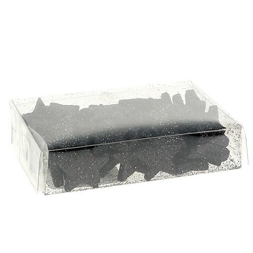 Prodotto Mini stella glitter nera 2,5 cm 96 pezzi