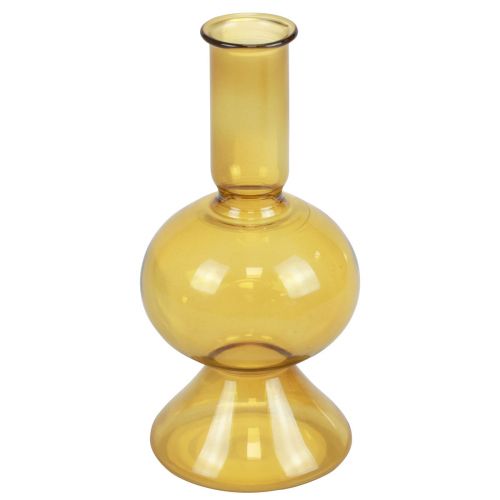 Mini vaso vaso di vetro giallo vaso di fiori vetro Ø8cm H16,5cm