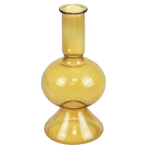 Prodotto Mini vaso vaso di vetro giallo vaso di fiori vetro Ø8cm H16,5cm