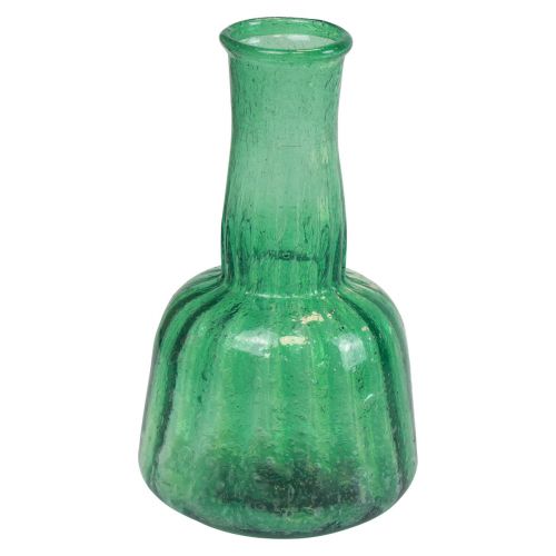 Floristik24 Mini vaso da fiori in vetro verde Ø8,5 cm H15 cm