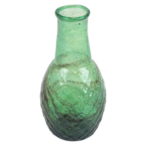 Prodotto Mini vaso vaso di vetro verde vaso di fiori diamanti Ø6cm H11,5cm