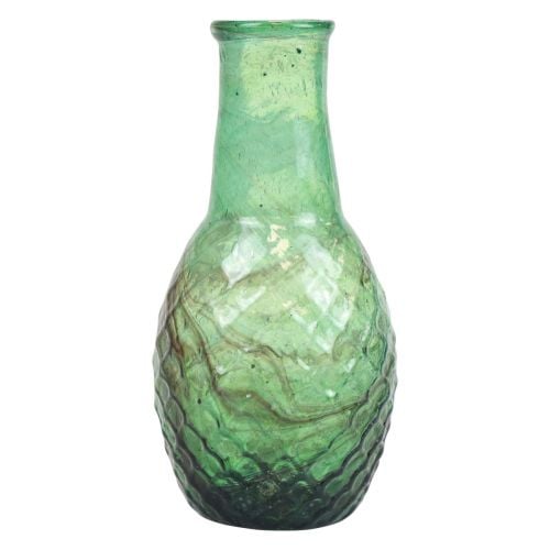 Prodotto Mini vaso vaso di vetro verde vaso di fiori diamanti Ø6cm H11,5cm