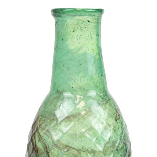 Prodotto Mini vaso vaso di vetro verde vaso di fiori diamanti Ø6cm H11,5cm