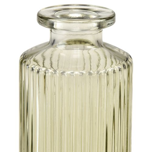 Prodotto Mini vasi in vetro con scanalature vaso da fiori retrò verde Ø5cm 4 pezzi