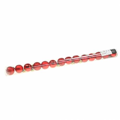 Prodotto Mini pallina di Natale rossa Ø3cm 14 pz