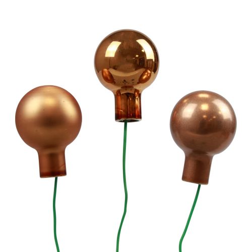 Prodotto Mini Palline di Natale su filo vetro arancio Ø2cm 140 pz