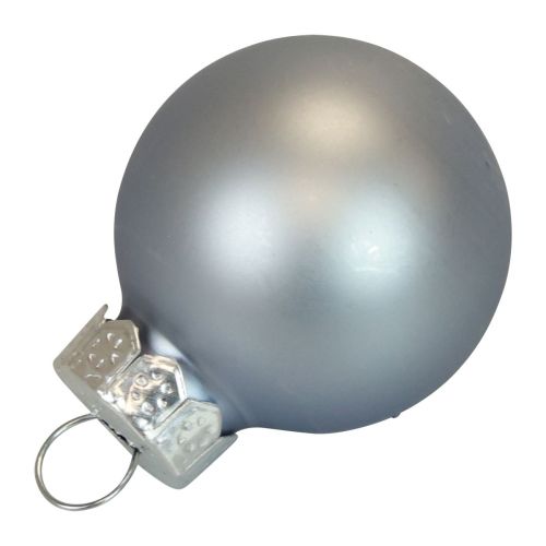 Floristik24 Mini palline di Natale in vetro blu opaco/lucido Ø2,5cm 20 pz