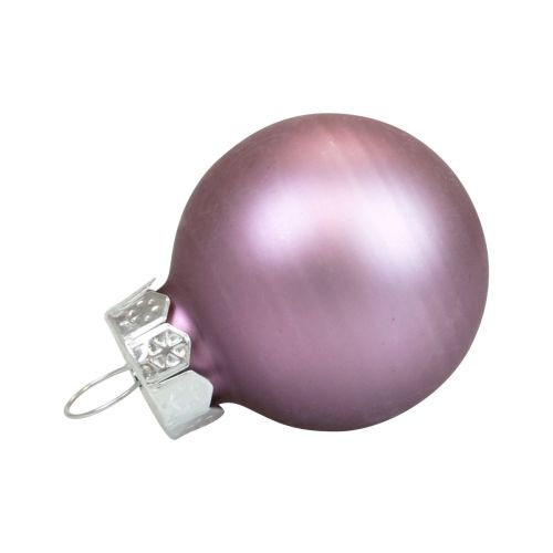 Mini palline di Natale in vetro lilla viola lucido/opaco Ø2,5cm 20pz