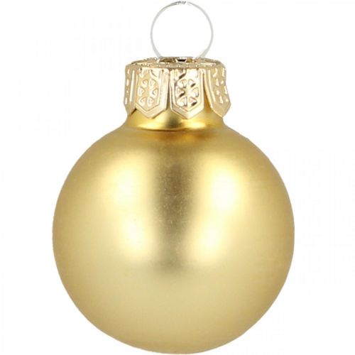 Prodotto Mini palline di Natale in vetro oro Ø2,5cm 24pz