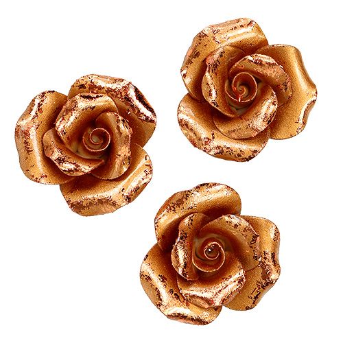 Floristik24 Mini rose rame 4cm 8 pezzi