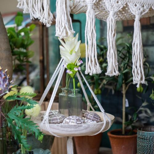Floristik24 Mini vaso bottiglia decorativa in vetro trasparente marrone retrò Ø5cm H13,5cm