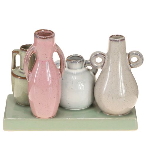 Prodotto Set di mini vasi in ceramica per la decorazione della casa, 14 cm