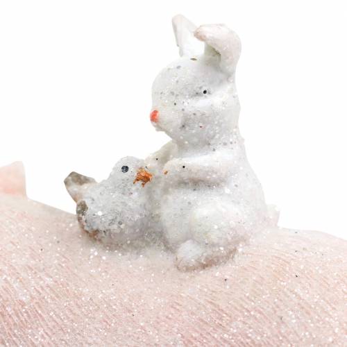 Prodotto Set di figure decorative maialino con amici animali 9,3 cm × 7,5 / 8,5 cm 2 pezzi