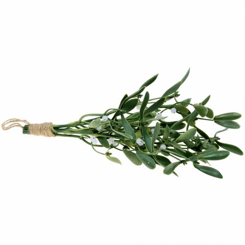 Floristik24 Vischio con bacche bianche 30,5 cm