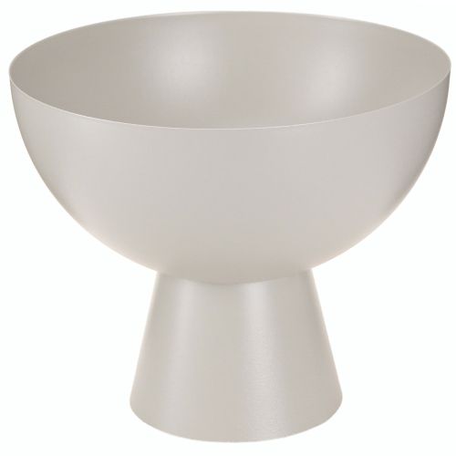 Ciotola moderna per piante in metallo, trofeo decorativo grigio Ø20cm H16,5cm