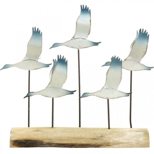 Floristik24 Decorazione estiva marittima, oche volanti, decorazione in metallo da posizionare H27cm L30cm