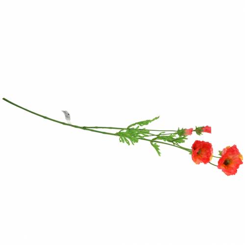Floristik24 Fiore artificiale di seta papavero rosa, giallo papavero 67 cm