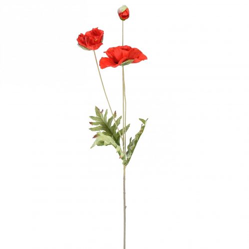Prodotto Fiore decorativo da giardino papavero con 3 fiori rossi L70 cm