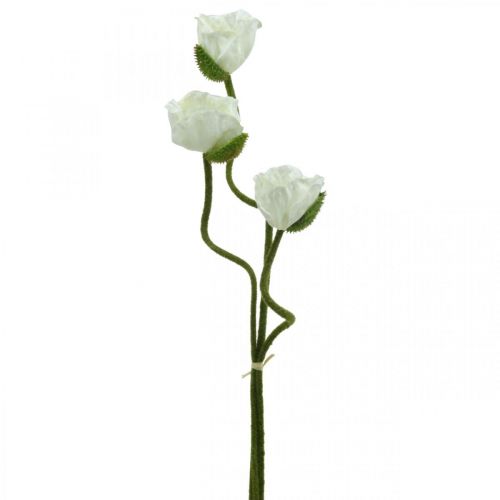 Floristik24 Fiore artificiale papavero artificiale rosa mais bianco L55/60/70 cm Set di 3