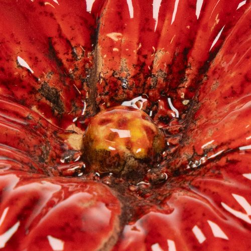 Prodotto Decorazione romantica in ceramica a forma di papavero per giardino primaverile e aiuole, 31 cm, 6 pezzi