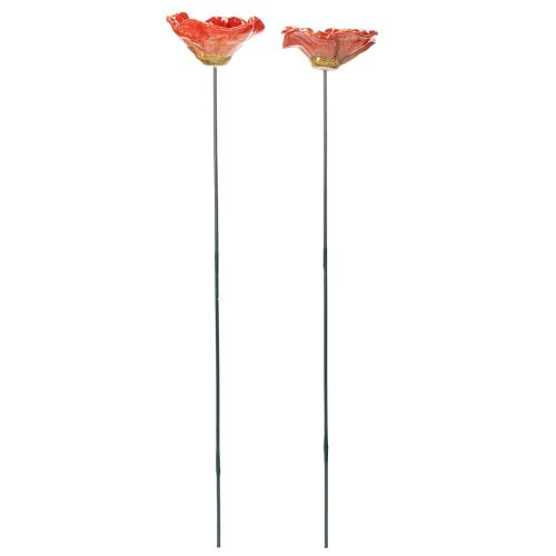 Prodotto Pali decorativi da giardino a forma di papavero, elemento decorativo perfetto per il tuo giardino, 42 cm, 4 pezzi