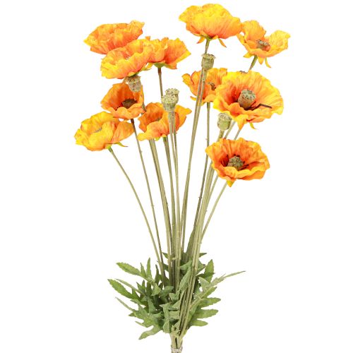 Decorazione di papaveri, bouquet di fiori artificiali arancioni, 78 cm, 6 pezzi