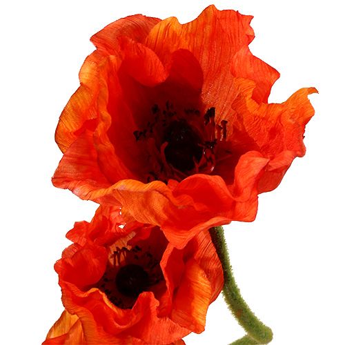 Prodotto Papaveri artificiali fiori artificiali arancioni 58 cm–74 cm 3 pezzi