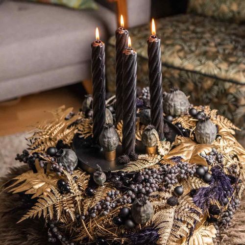 Prodotto Capsule di papavero colore nero floristica secca decorazione papavero 50-60 cm 5 pz